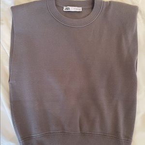 Zara shoulder pad sweater tank